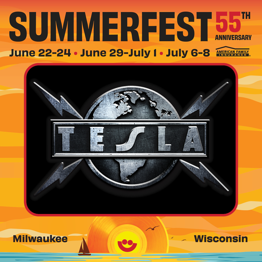 TeslaBand's tweet photo. 🤘 JUST ANNOUNCED 🤘

Summerfest
July 8 
10:00 PM @ Briggs &amp; Stratton Big Backyard
Tix now on sale at https://t.co/WbMdZyVNml

#SummerFest #summerfest2023 #briggsandstratton #TimeToRock #2023tour #TeslaOnTour #tesla #teslatheband @Summerfest https://t.co/Kvt1hrq7Ua