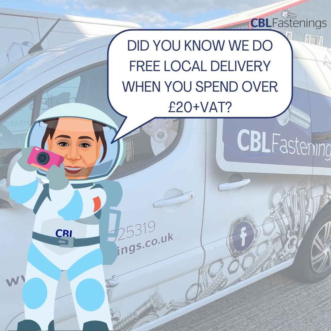 CBLFastenings's tweet photo. If you are eligible to open an account with us, you may be able to take advantage of our free local delivery service. 

If you're unsure if we deliver to your area, just ask. 

Get in touch today to see if you qualify 

#fastenings #screws #nuts #bolts #eastbourne #hailsham https://t.co/rt4w0pGua6
