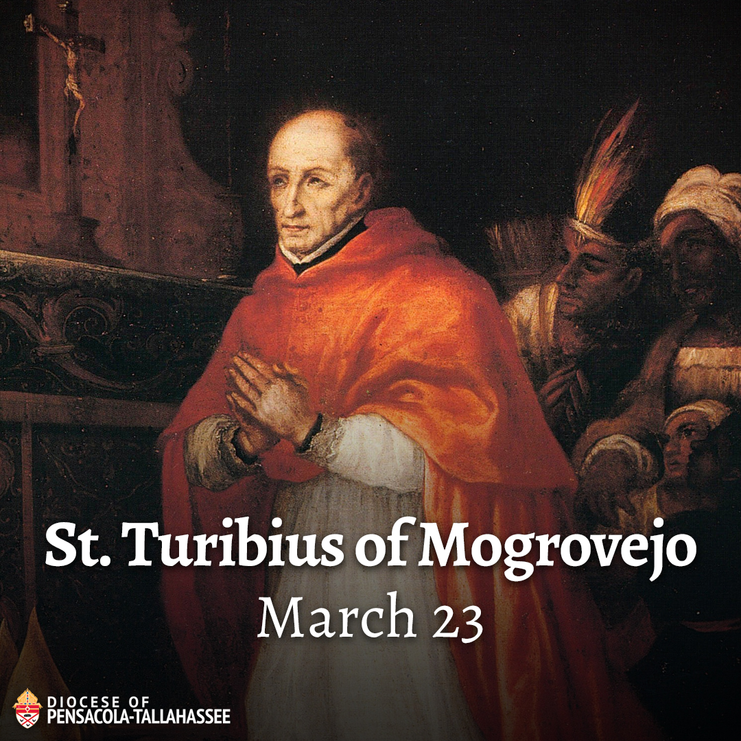 Today is the feast of St. Turibius of Mogrovejo, a 16th century bishop known for his efforts to uphold the rights of Peru's indigenous people.

Read more here: https://t.co/mRiHxOifip

St. Turibius, thank you for your courage. Please pray for us! PTDiocese #PrayForUs https://t.co/44oqthFOFh
