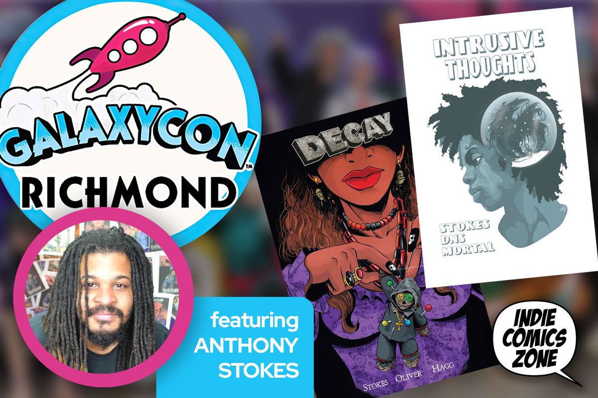 SATURDAY — YOU’RE INVITED to join us for a <a href="/GalaxyConRVA/">GalaxyCon Richmond</a> panel on #IndieComics featuring four incredible indie creators — including screenwriter turned comic book creator Anthony Stokes, known for ”Intrusive Thoughts.” LEARN MORE: indiecomicszone.com/galaxycon-rich… <a href="/StokesTheWriter/">ComicBookAnt - AWESOMECON - AA C-30</a> #RVA