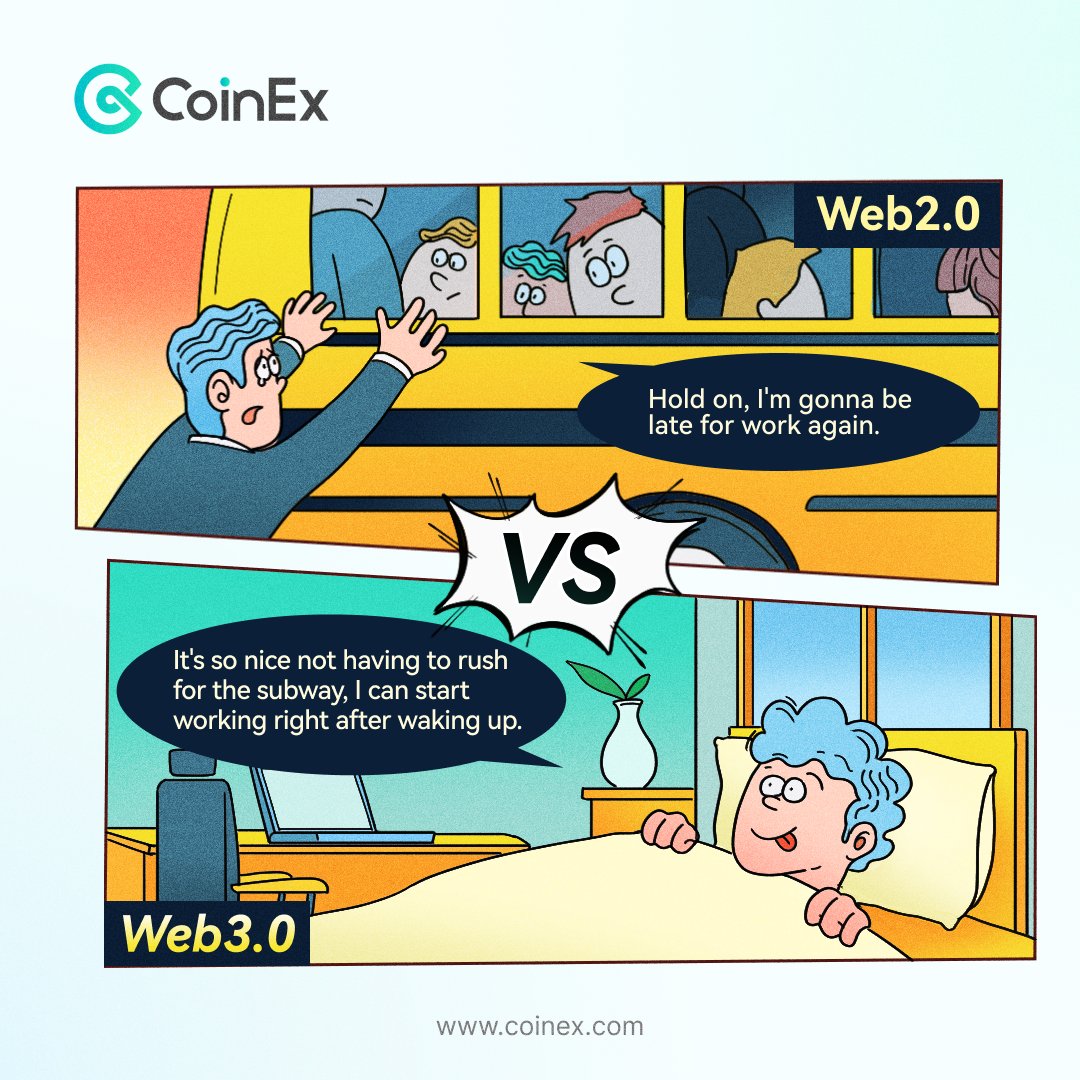coinexcom's tweet image. Web3 = paradigm shift: from centralized data to decentralized trustless systems. Web2 was about connecting people, Web3 is about connecting value. 

What do you think the difference is between Web3 and Web2?

#CoinEx #Web3vsWeb2 #BlockchainRevolution
