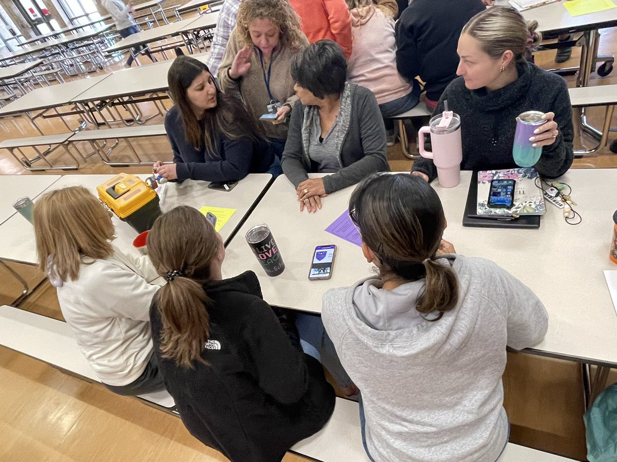 Teachers engaged in breakout boxes activity for staff development!!