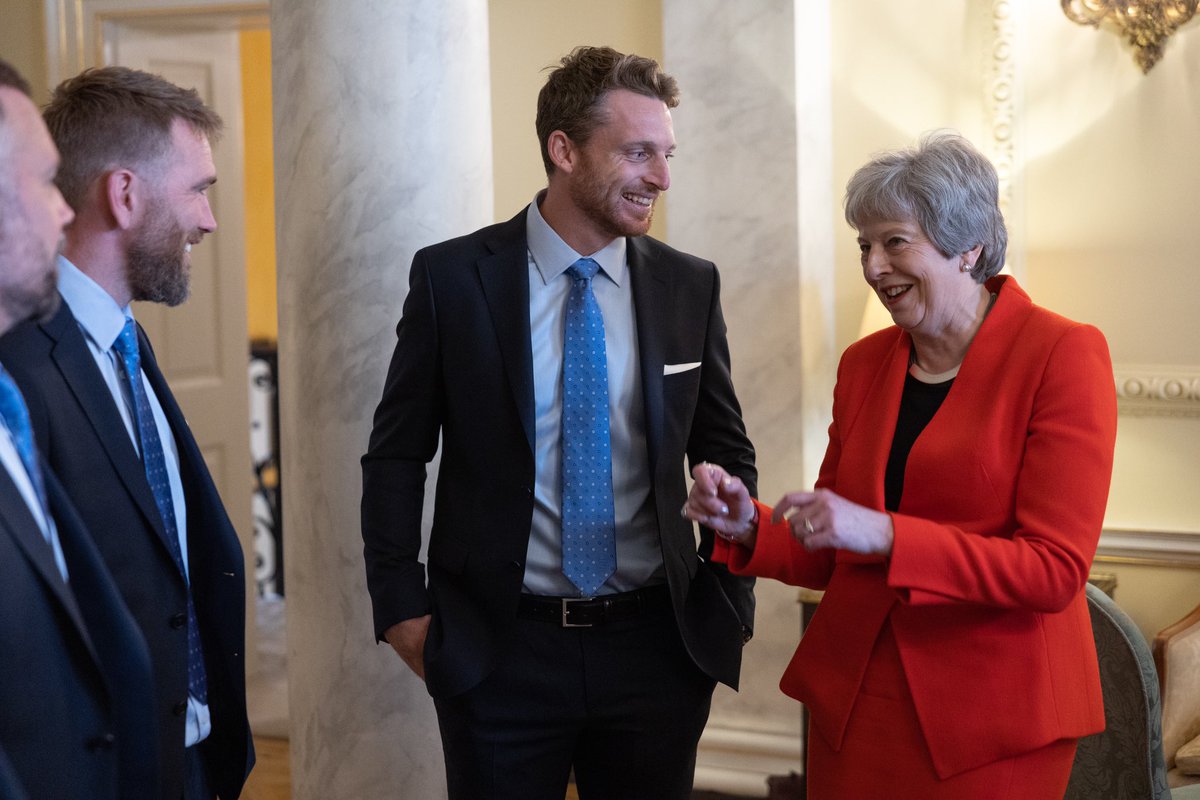 theresa_may's tweet photo. A pleasure to officially welcome @EnglandCricket T20 World Cup winners &amp; youth cricketers to No.10 alongside @RishiSunak yesterday #superfans

https://t.co/za2M9cSK6a https://t.co/1bANGhwdV5