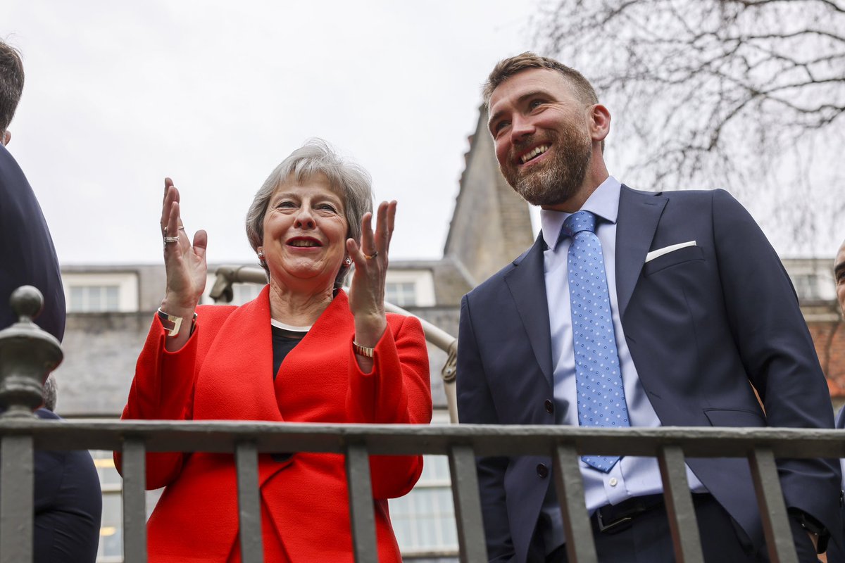 theresa_may's tweet photo. A pleasure to officially welcome @EnglandCricket T20 World Cup winners &amp; youth cricketers to No.10 alongside @RishiSunak yesterday #superfans

https://t.co/za2M9cSK6a https://t.co/1bANGhwdV5