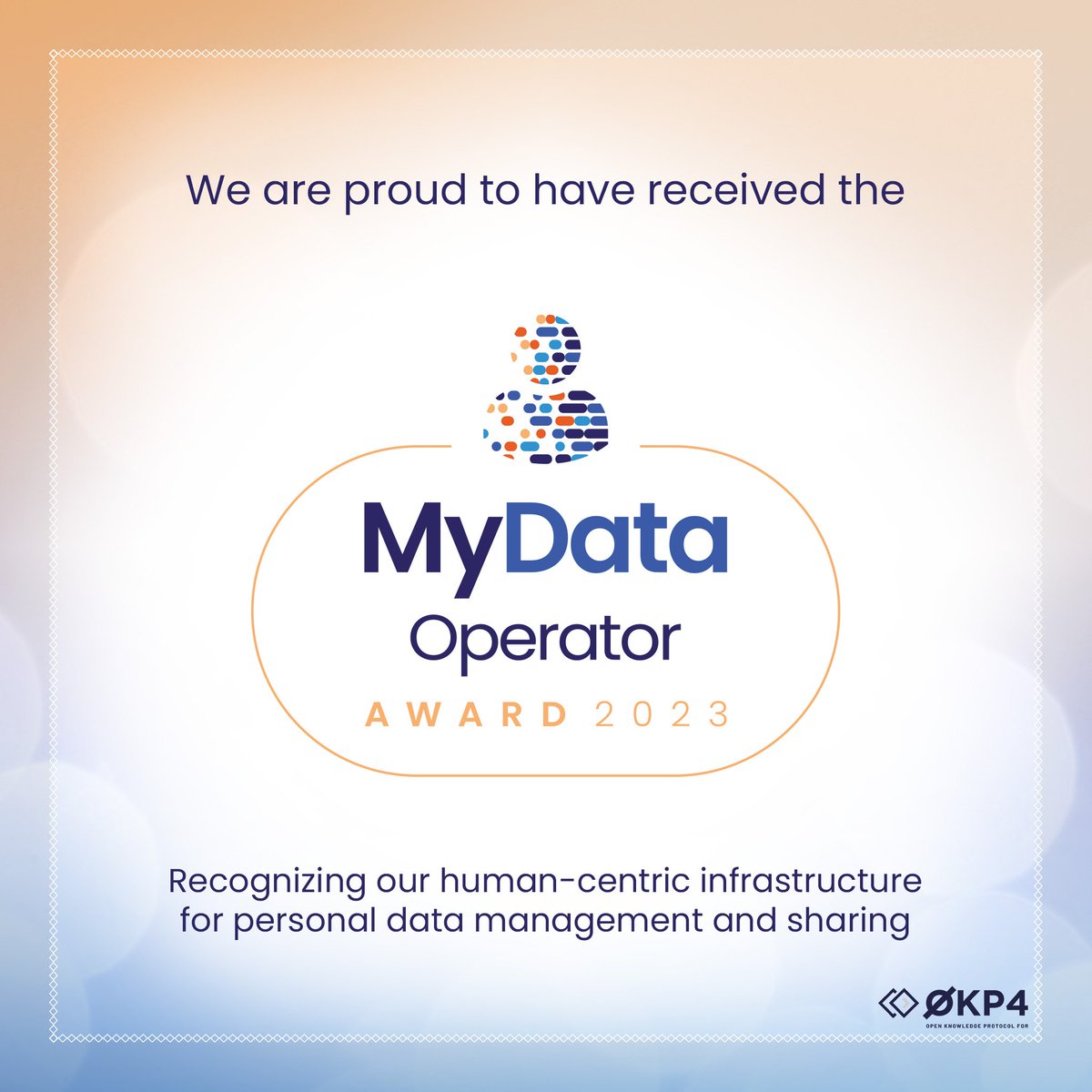 axonexyz's tweet image. [ OKP4 is winner of #MyDataOperator Award 2023! 🏆 ]

The results of the MyData Award 2023 are in, and we are selected!✨

🎉 This label acknowledges that OKP4 protocol is a human-centric data sharing infrastructure in line with @mydataorg principles.

#ethicaldata
