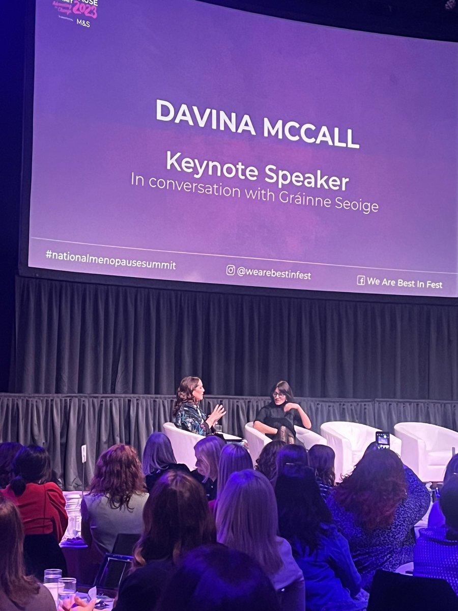 And she’s in the house @ThisisDavina !!! One of the greatest advocates for Perimenopause Menopause #nationalmenopausesummit @BestinFest @MansionHouseDub