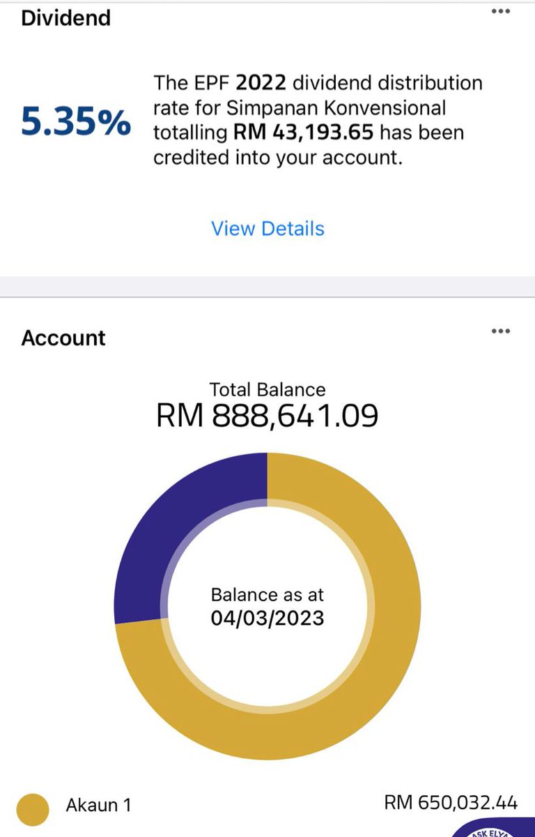 "My loan commitment and liability make me struggle anxiously with negative cash flow. My income was 0 during the pandemic".

Age: 35
Net worth: RM962K
EPF: RM888K
Dividend: RM43193 (RM3600/month)

An anonymous sharing I received from DM 🧵