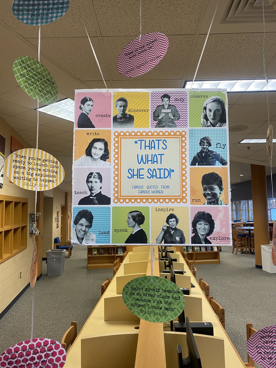 DeMarcosHollan1's tweet photo. #thatiswhatshesaid Celebrating Women’s History Month with @MariettaGAhs Media Center https://t.co/y4XSTotMtn