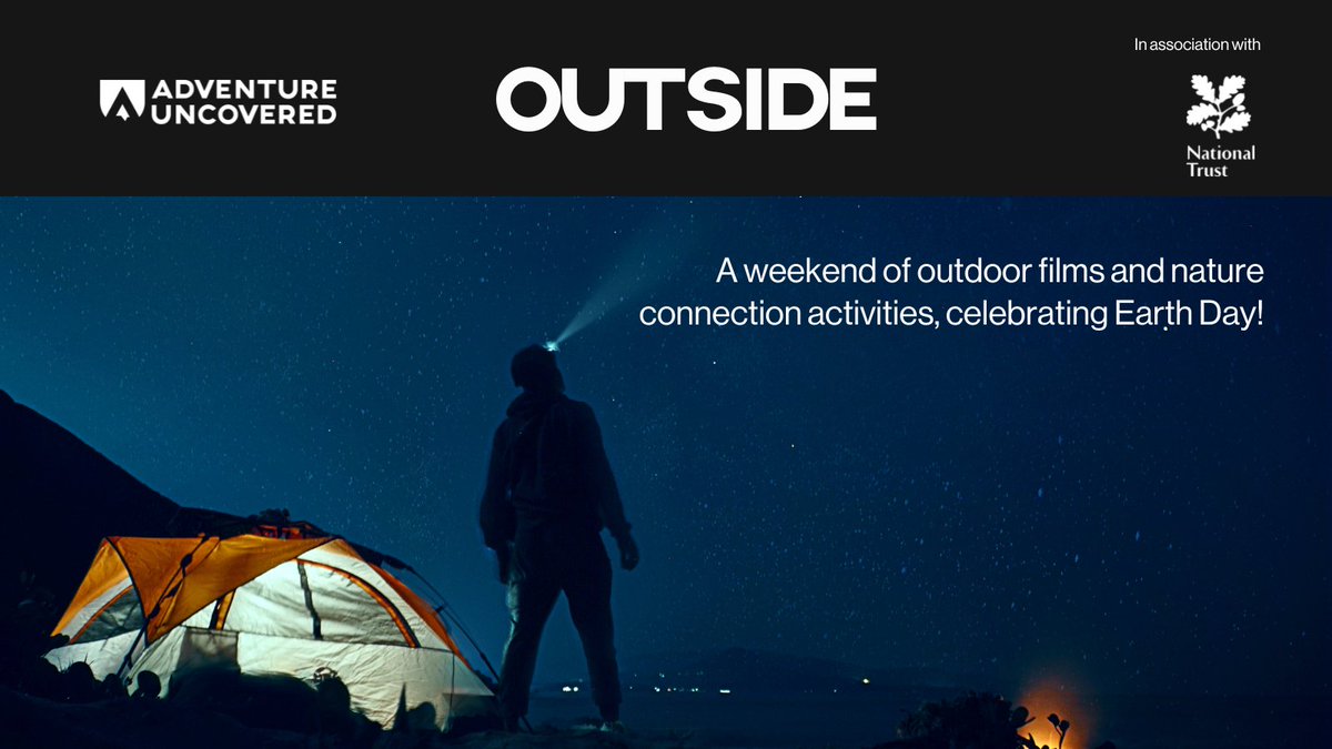📢We’re delighted to announce a new, exciting event, in association with <a href="/adventureuncvrd/">Adventure Uncovered 🗺</a>, Adventure Uncovered ‘Outside’, a weekend of outdoor films and nature connection activities, celebrating Earth Day!  
🔗bit.ly/3JdhZ1z