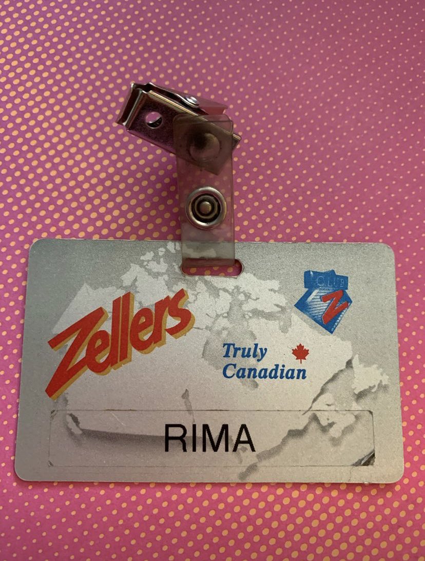 Can’t wait to go shopping with my old badge on! #zellers alumni