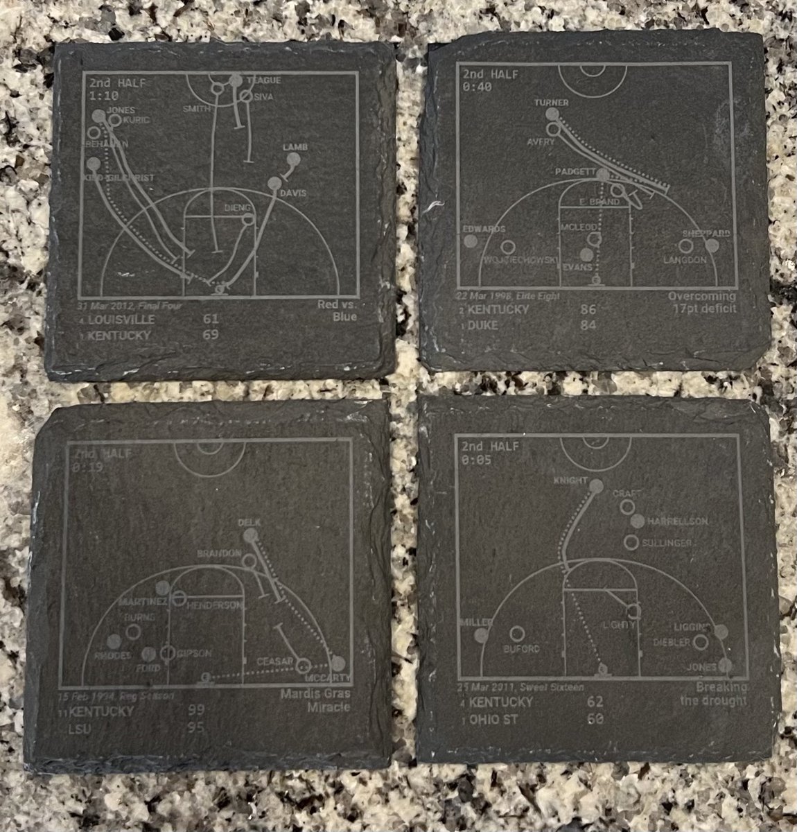 🚨GIVEAWAY🚨

We have partnered with Playbook Products to give away this awesome set of coasters commemorating four historic Kentucky basketball plays! One lucky #BBN member will win

To enter:
- RETWEET
- FOLLOW <a href="/JackPilgrimKSR/">Jack Pilgrim</a> and <a href="/PlaybookProduct/">Playbook Products</a>

Giveaway ends 3/27 at 8 AM ET