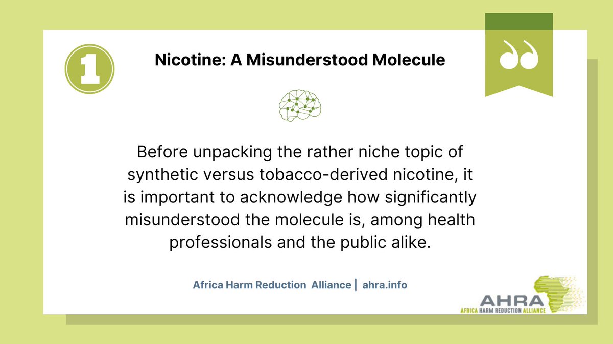 World-renowned physician and a pre-eminent expert on nicotine pharmacology, Prof Dr. Neal L. Benowitz, has stated: “Nicotine plays a minor role, if any, in causing smoking-induced diseases.”

Learn more on Pharmaceutical Grade Synthetic Nicotine here: ⬇️
ahra.info/what-is-pharma…