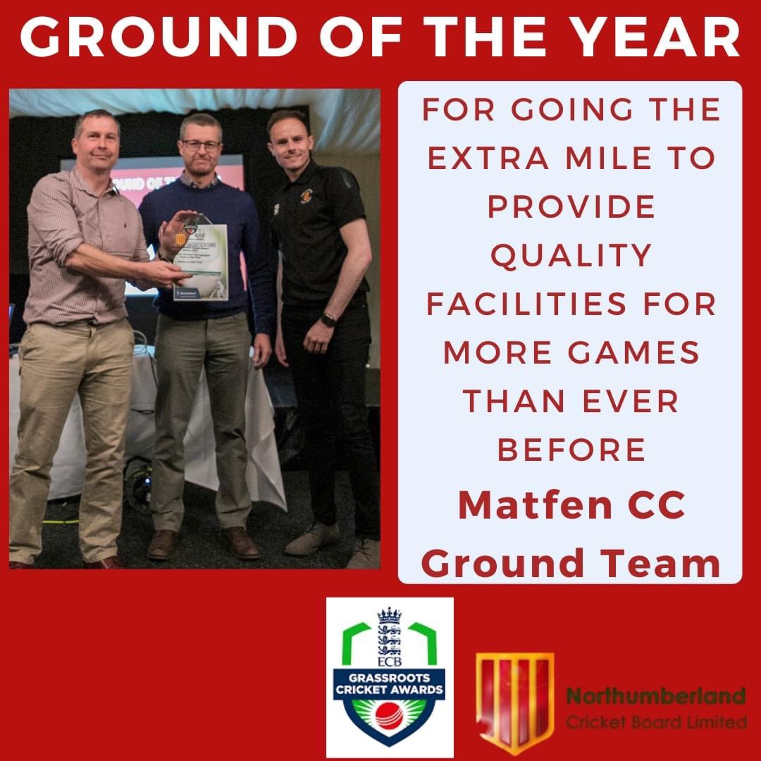 As part of #GroundsWeek, let's celebrate the winners of our Grassroots Cricket Ground of the Year Award for 2022. Congratulations to Matfen CC.