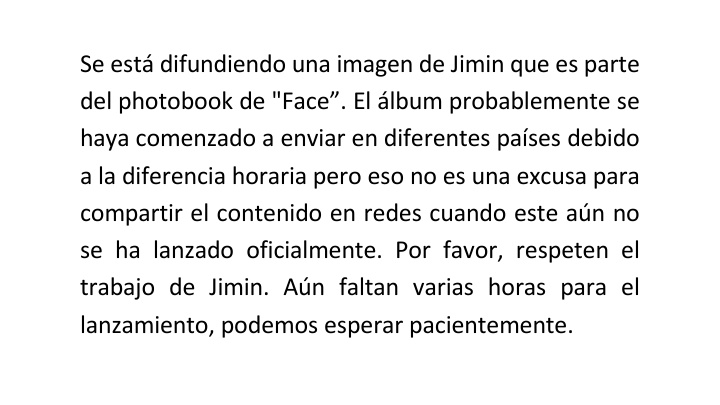 BTSReporte_'s tweet photo. 🚨¡Respeten el trabajo de Jimin!🚨 https://t.co/5O7afSDJ8d