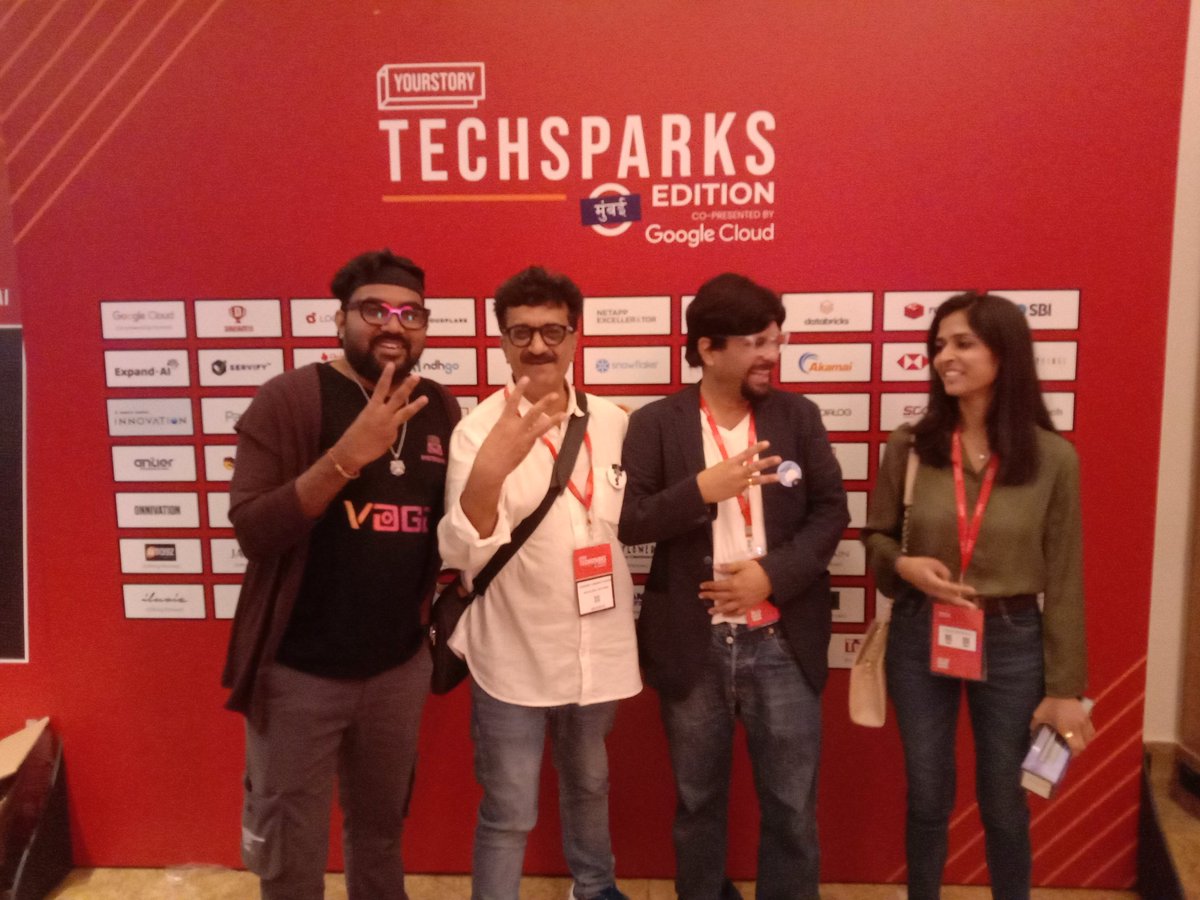 tokenizeee's tweet photo. Wonderful connection and creating #GenerativeAI #NFT at #TechSparksMumbai @srishti3003 @YourStoryCo @bernarddsa https://t.co/zaapK2Pnc3