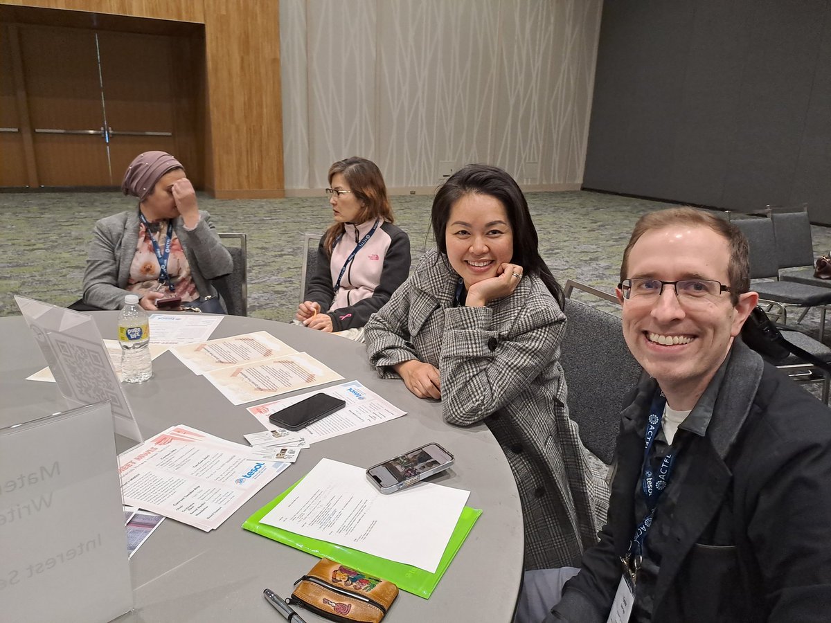 TESOLMWIS's tweet photo. (1) #TESOL2023 #MWIS Team at TESOL International Association #Fair  (Day 2). A special event where we networked with members interested in joining the #materials_development world. Plz join and follow us on Facebook and Twitter and other platforms for announcements and updates. https://t.co/z7MEgi3KKh