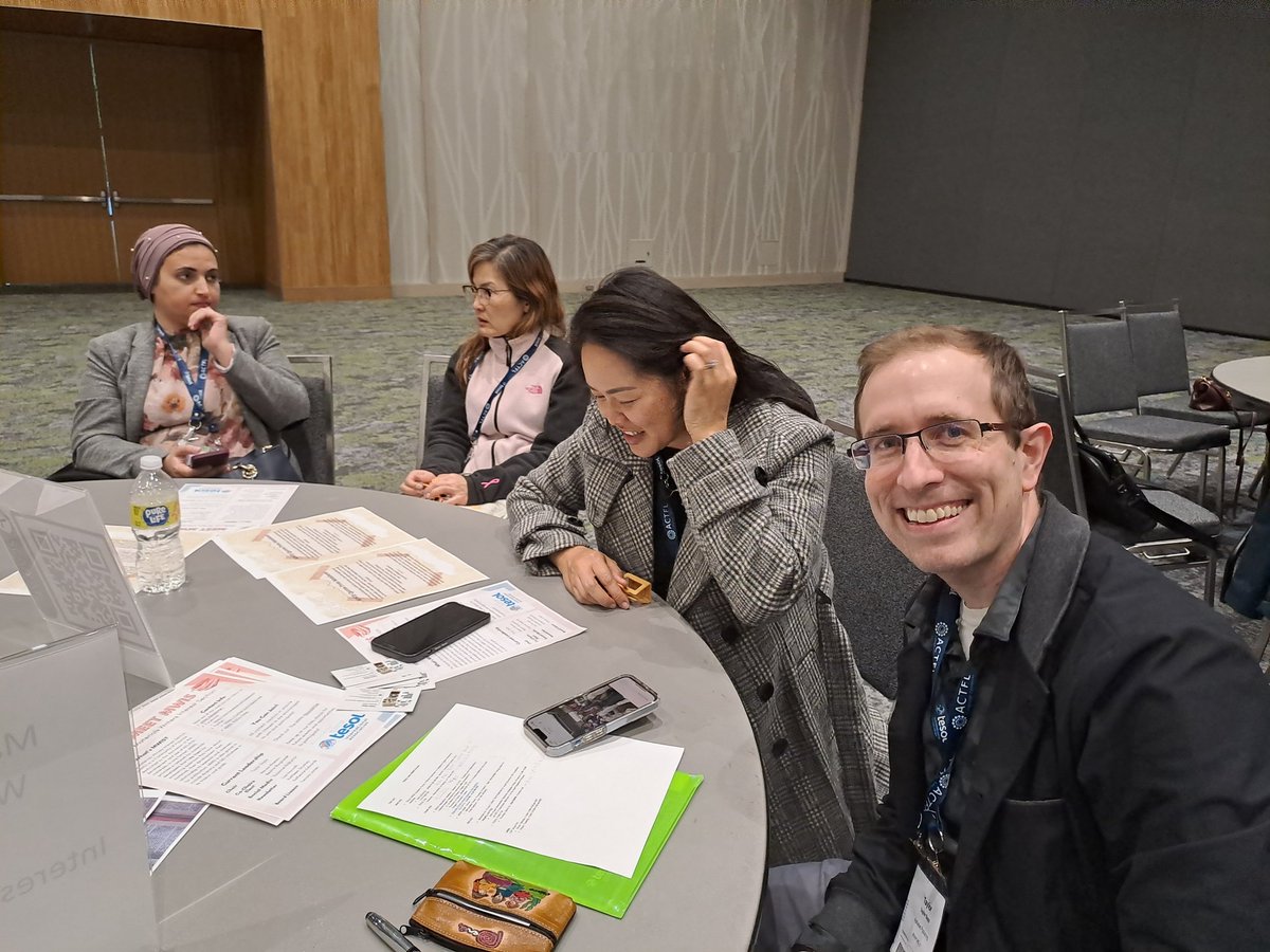 TESOLMWIS's tweet photo. (1) #TESOL2023 #MWIS Team at TESOL International Association #Fair  (Day 2). A special event where we networked with members interested in joining the #materials_development world. Plz join and follow us on Facebook and Twitter and other platforms for announcements and updates. https://t.co/z7MEgi3KKh
