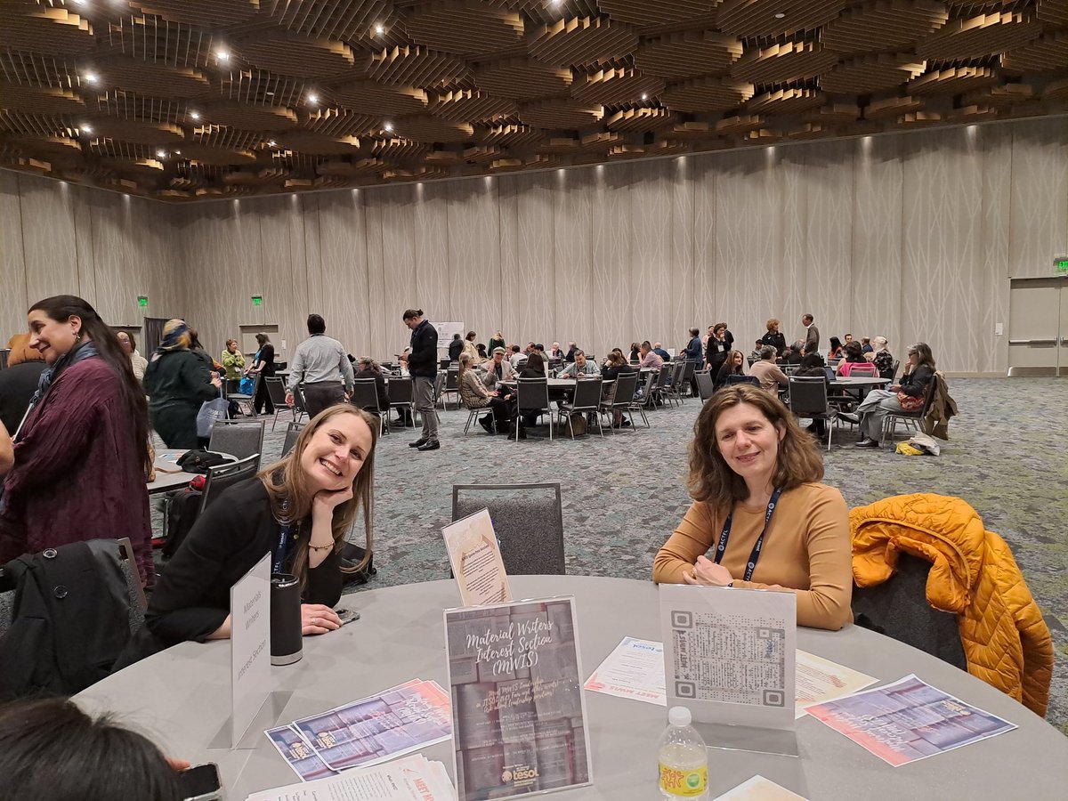 TESOLMWIS's tweet photo. (1) #TESOL2023 #MWIS Team at TESOL International Association #Fair  (Day 2). A special event where we networked with members interested in joining the #materials_development world. Plz join and follow us on Facebook and Twitter and other platforms for announcements and updates. https://t.co/z7MEgi3KKh