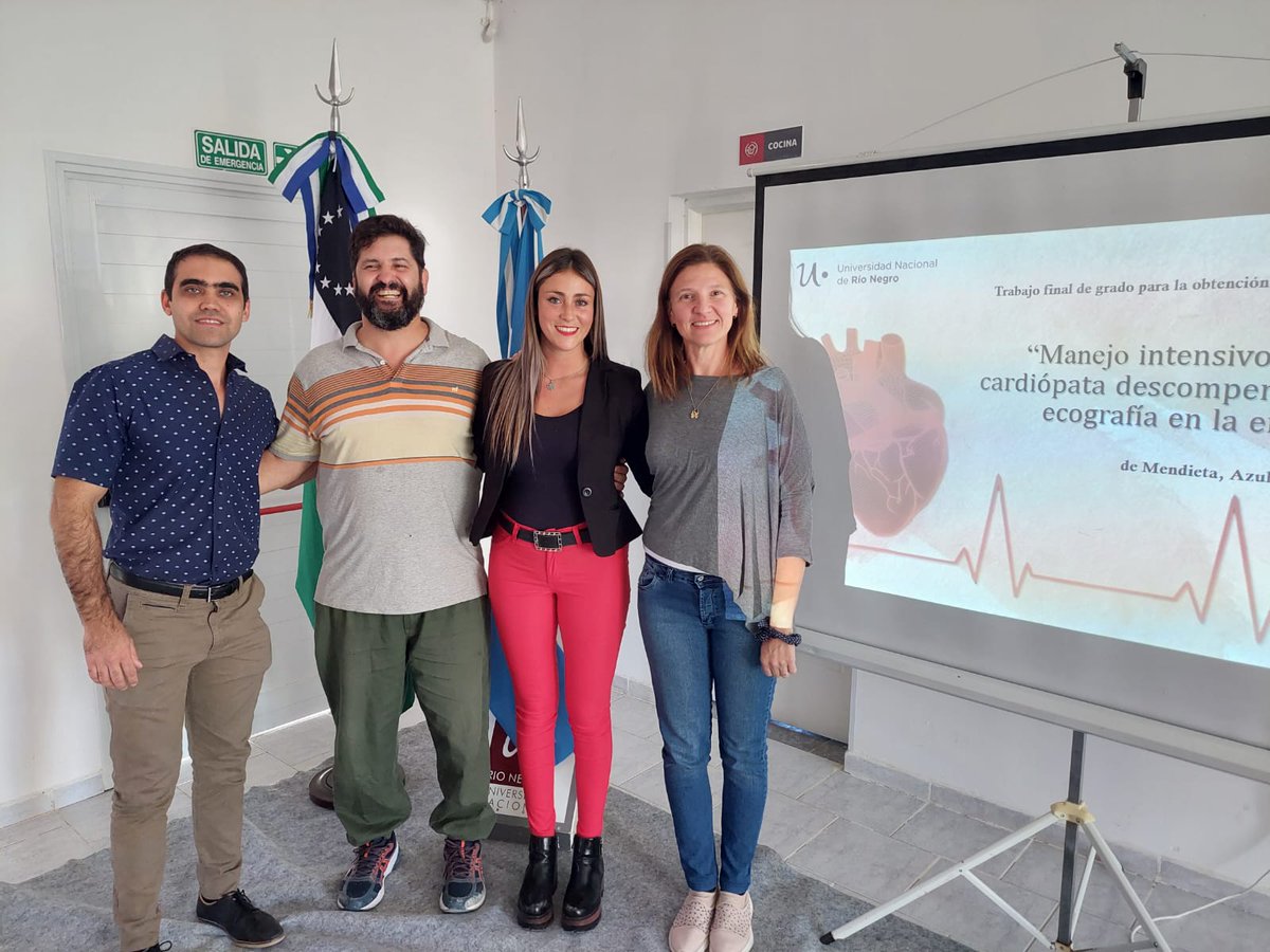🎓 Azul De Mendieta presentó su trabajo final denominado "Manejo intensivo del paciente cardiópata descompensado y uso de la ecografía en la emergencia"

👏 Felicitaciones Médicas Veterinarias ❗

🥼 Se trata de las graduadas 67° y 68° de la carrera