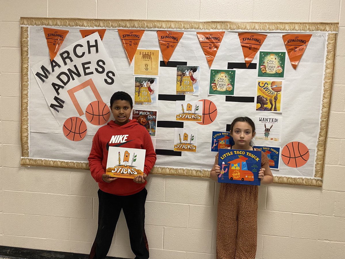 MsDuellsFlock's tweet photo. Third graders have spoke!! Although we have loved every book in our #MarchMadness tournament we have our championship game set for tomorrow! Who will win?? Sticks or Little Taco Truck #TeamMCPS https://t.co/PqfsBjnYGu