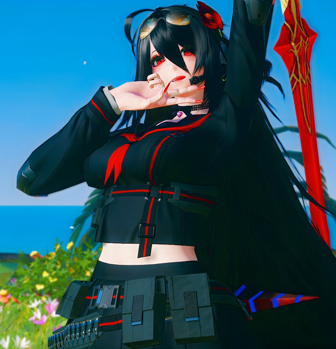 ⁦#PSO2NGS⁩ ⁦
#PSO2NGS_SS⁩ 
⁦#メンテの日じゃないけどssを貼る
『黒』 &『赤』の新しい学校の制服~🖤♥️
New school uniform🅱🅻🅰🅲🅺  &  🆁🅴🅳~ 🖤♥️

〔´∇｀〕╯
