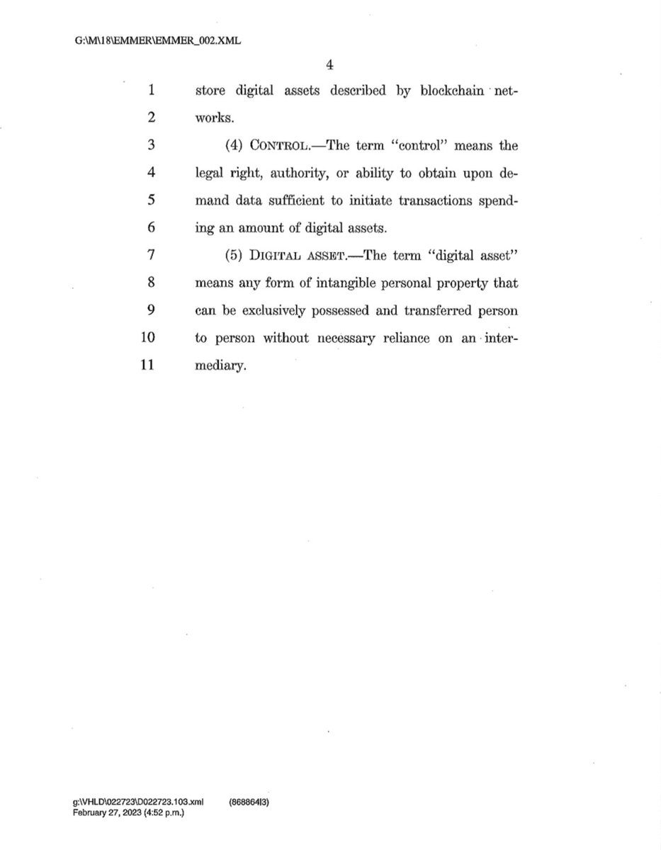 GOPMajorityWhip's tweet image. If you don’t custody consumer funds, you are *not* a money transmitter. 
 
The Blockchain Regulatory Certainty Act provides this necessary certainty for miners, validators, wallet software providers, and the entire blockchain ecosystem.