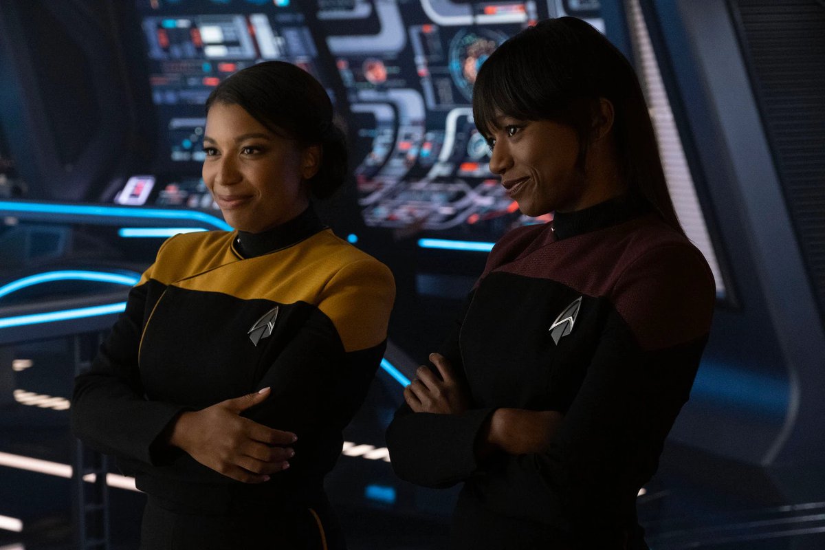IndieWire's tweet photo. "I felt comfortable sharing space with my dad in a way that I didn’t feel like I would be looked at as the ‘nepo baby,’ when ‘Picard’ Season 3 came around." @MicaBurton on working with her father @levarburton:  https://t.co/3OEbexzE1t https://t.co/GT5YctWTmR