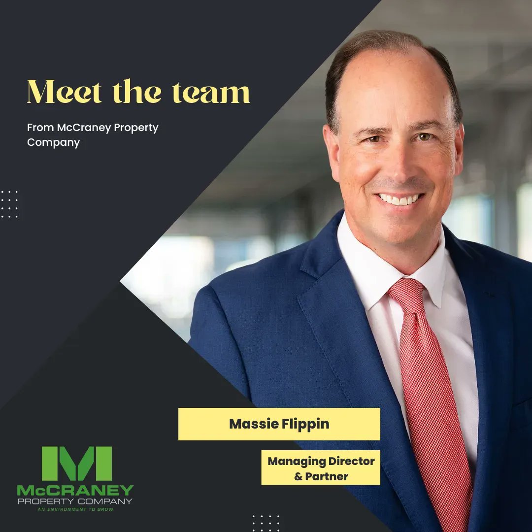 Meet Massie Flippin, the Managing Director and Partner for McCraney Property Company. He brings over 23 years of experience specializing in development, acquisition, property management, and leasing to the firm.

#meettheteam

buff.ly/3TtVNFm