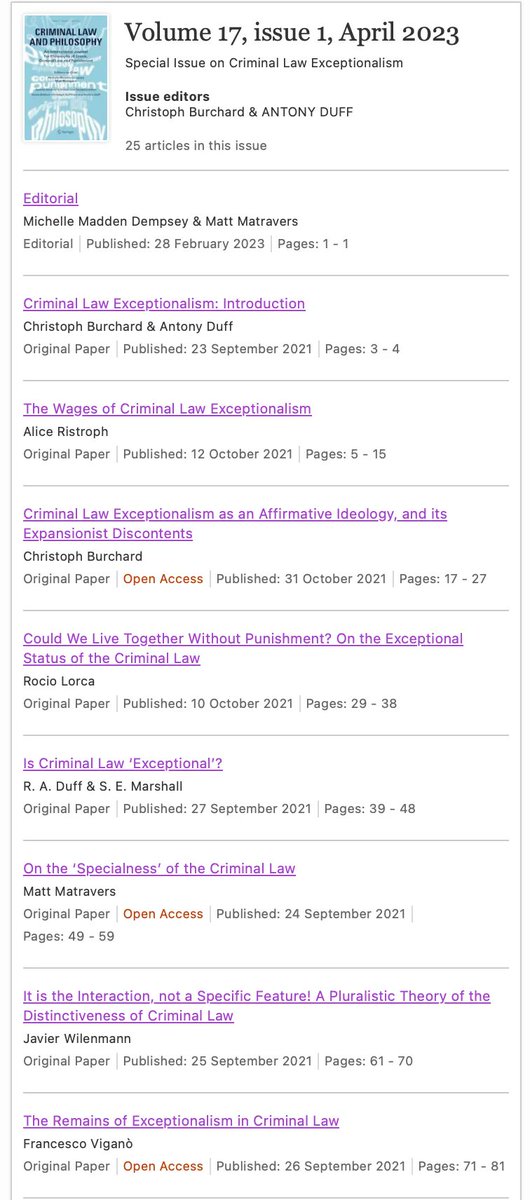 Criminal Law and Philosophy Journal tweet media