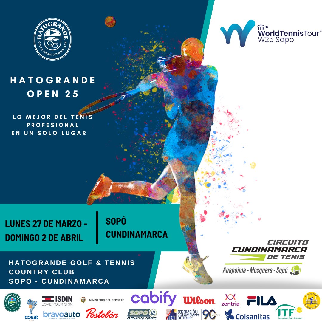 ClubHatogrande's tweet photo. Torneo Femenino de Tenis “Hatogrande Open 25”.

Desde el 27 de marzo, jugadoras profesionales estarán compitiendo en el primer torneo internacional de tenis del Club Hatogrande

Recuerda que como socio puedes ver los partidos, junto con tus invitados. https://t.co/WRWzzglXRd