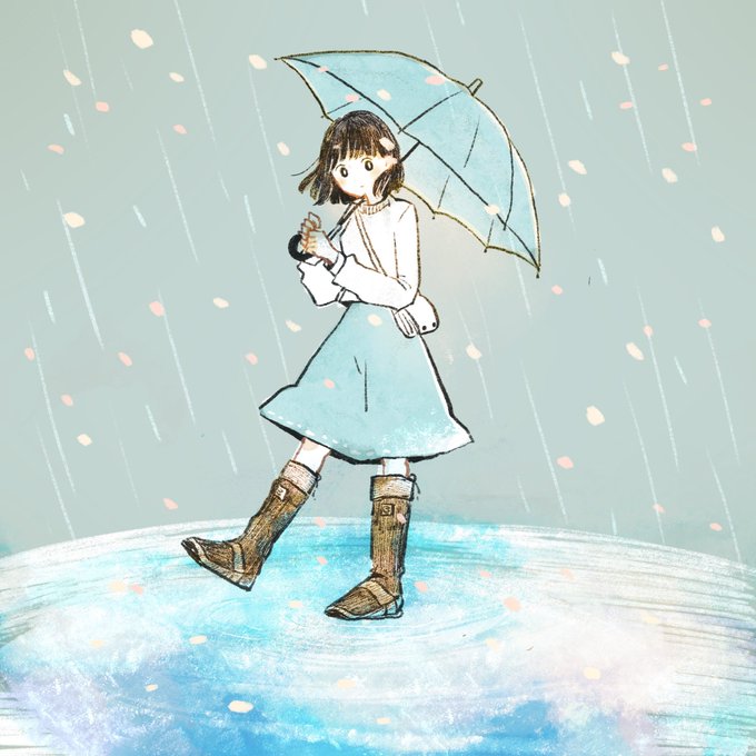 「blue umbrella」 illustration images(Latest｜RT&Fav:50)