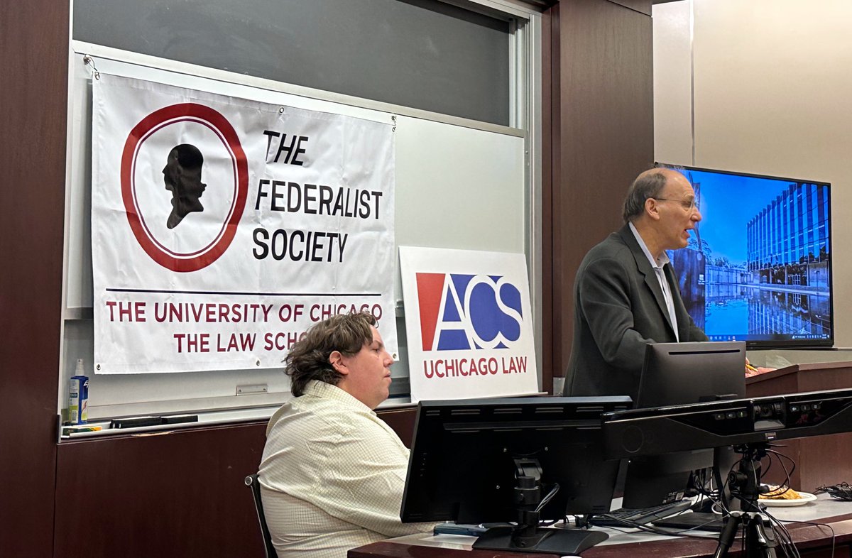 On Tuesday, Professor David Strauss and Professor <a href="/WilliamBaude/">William Baude</a> joined us for a lively debate co-hosted by <a href="/UChiFedSoc/">UChicago Fed Soc</a> regarding originalism