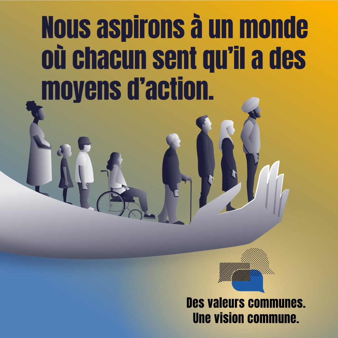 CanadaPE's tweet photo. En tant que partenariat, nous nous opposons aux stéréotypes, à la discrimination et aux préjugés. Nous nous engageons à bâtir un monde accessible et inclusif pour tous. C’est pourquoi nous voulons un monde où chacun se sent valorisé.

#VisionCommune
#ValeursCommunes
#Démocratie https://t.co/8BZmakoXxP