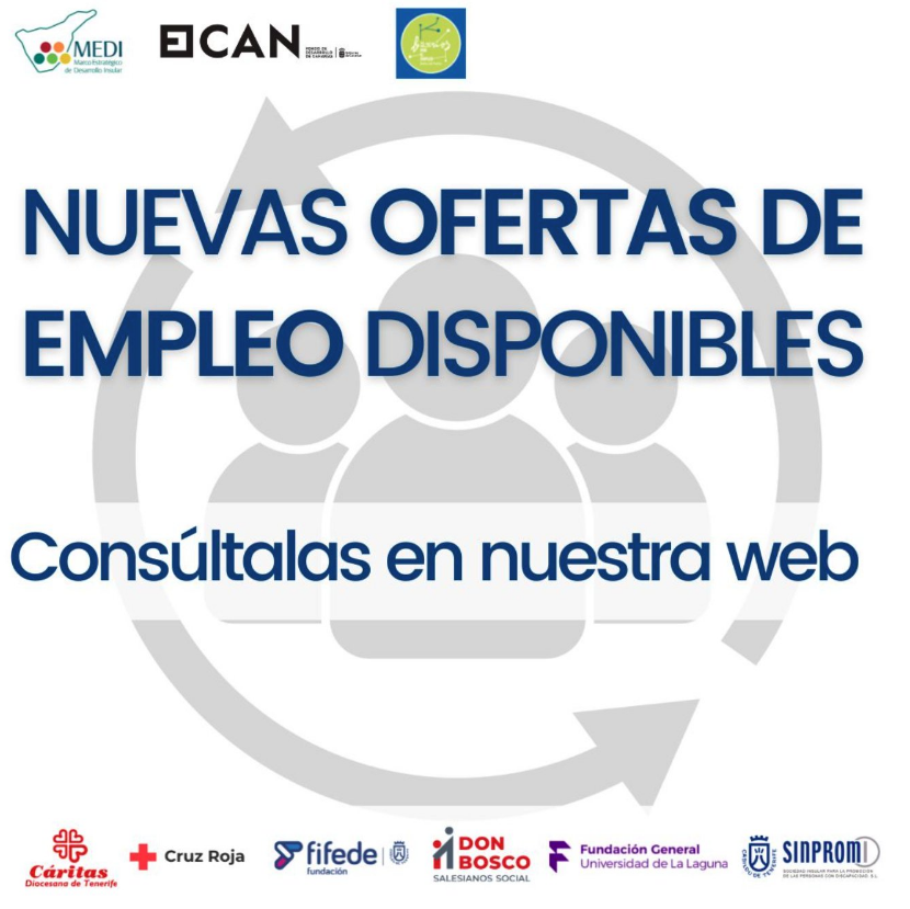 CabildoTenerife's tweet photo. 💼A través de @BARRIOSxEMPLEO el Cabildo trabaja, junto a entidades sociales, para facilitar un empleo a los colectivos con más dificultades.

En el último boletín del programa podrás encontrar más de 50 nuevas ofertas de empleo.

👉Consúltalas: https://t.co/Za5t9XLCXe

#Tenerife https://t.co/IYDChWPgYN