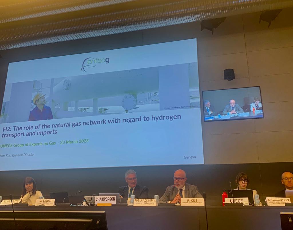 ENTSOG's tweet photo. Piotr Kus @UNECE Group of Experts on Gas: "We need a #hydrogen #grid in order to have a #hydrogen #economy. #Hydrogen will also play an important role in the #energy #system - to store #renewable #energy."
#hydrogen #gasgrids #networkdevelopment #hydrogenimports #h2inframap https://t.co/r98wQcZZLg
