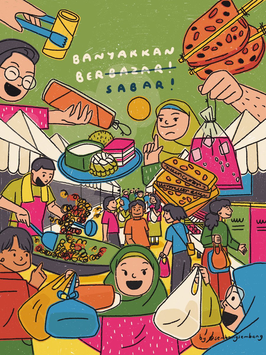 projeksembang2's tweet photo. Indahnya Ramadan, kan? Tiga puluh hari (lebih kurang) dalam setahun kita dilatih untuk banyakkan berbazar…

EHH, BANYAKKAN BERSABAR!

Ooopss, tersilap pulakk. Nampak sangat penat puasa 😬 https://t.co/NG9haq20al