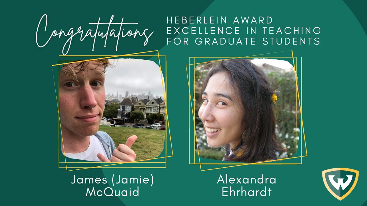 Wayne State University Graduate School (@waynegradschool) on Twitter photo Congratulations to our two 2023 Heberlein Award winners <a href="/adehrhardt/">Alexandra Ehrhardt</a> and @JamesRMcQuaid, recently recognized for their teaching excellence <a href="/waynestate/">Wayne State University</a>!! ow.ly/4eAi50NqbfO Congratulations to our two 2023 Heberlein Award winners <a href="/adehrhardt/">Alexandra Ehrhardt</a> and @JamesRMcQuaid, recently recognized for their teaching excellence <a href="/waynestate/">Wayne State University</a>!! ow.ly/4eAi50NqbfO