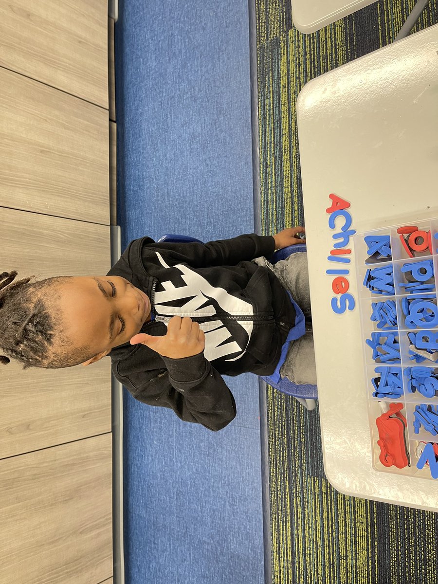MsKGordon9's tweet photo. My friend was totally against morning work until Miss Gordon pulled out magnetic letters… Look at that smile!! 😁 @ForestLakeEagle @Bjackson_FLE @Davis_FLE @KGeorge_FLE https://t.co/k8COb8gK10
