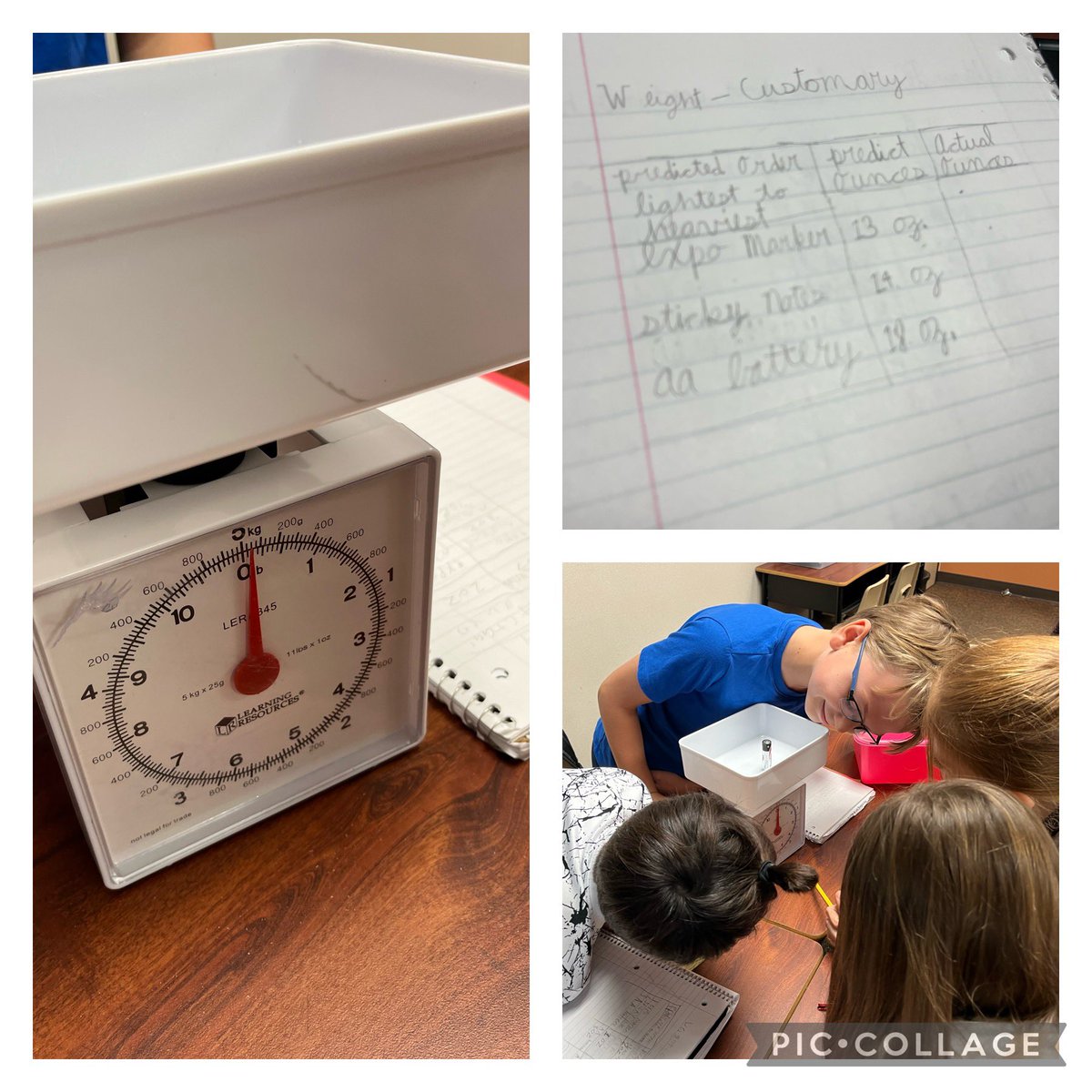 karenwlively's tweet photo. Exploring weight in 3rd grade. @StanleyStampede #ilovesse https://t.co/1w41xqNTq1