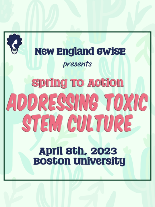 Register now for our Spring to Action conference, this April 8th at BU. We have a full day of programming dedicated to overcoming difficult environments for #WomenInSTEM , in both industry and academic settings. All are welcome!
eventbrite.com/e/ne-gwise-spr…