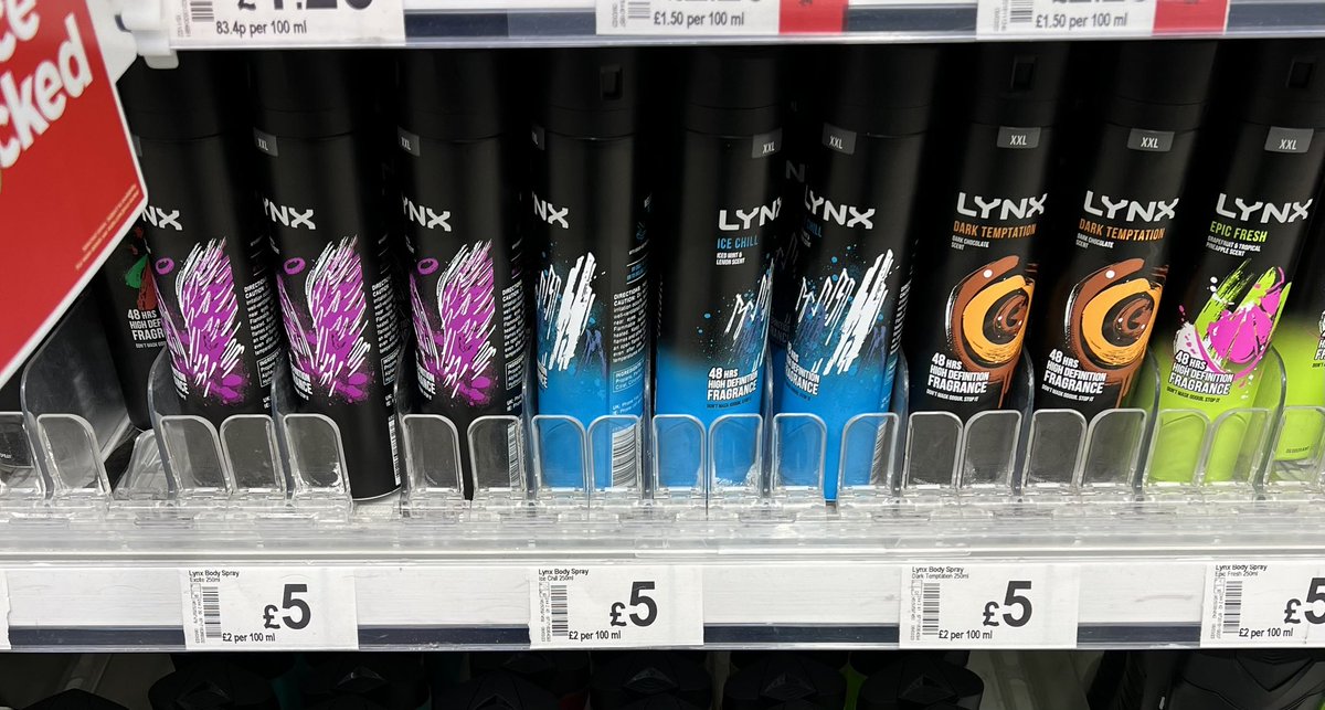 R_J_UK's tweet photo. @lynx £5 for deodorant! Sorry lynx not paying that! #goodbyelynx https://t.co/kTj4M4LDIe