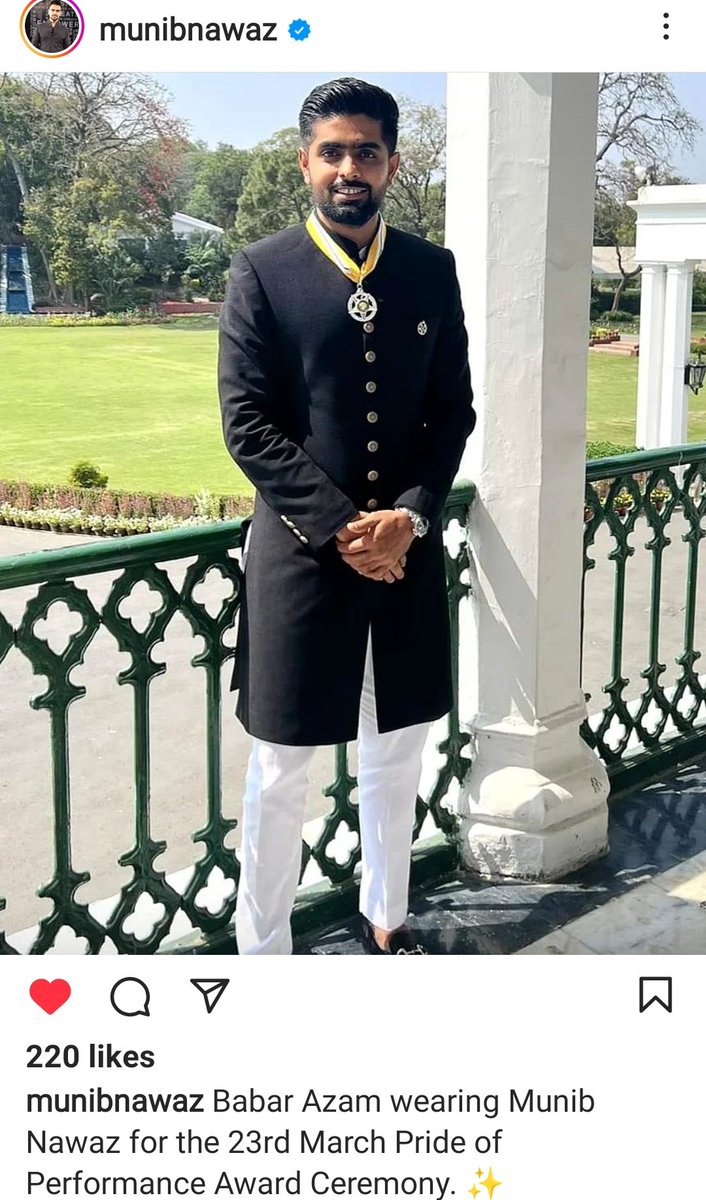 Seems like <a href="/MunibNawaz/">Munib Nawaz</a> z favorite designer of our king 👑😁❣️🔥🤌by the way he is looking so dapper in this outfit ❤️ loved every bit of it 🔥❣️black is his color always ❤️ thanks to you too for this 🙂❤️ he is looking sooooooo classy n stunning ❤️
#BabarAzam𓃵