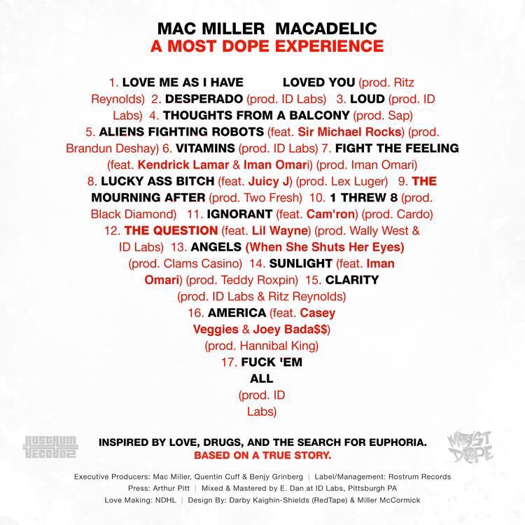 11 years ago today, Mac Miller released his seventh mixtape ‘Macadelic’