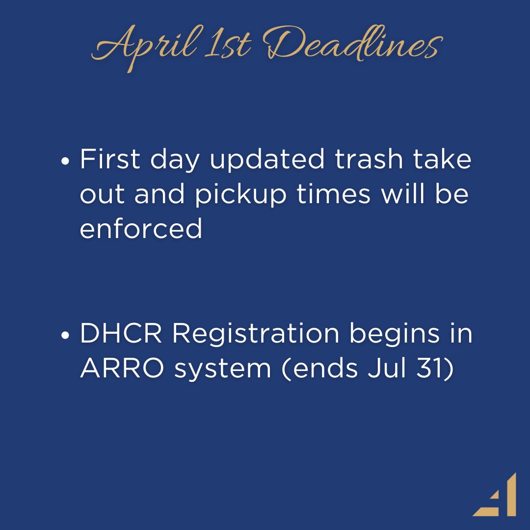 andrewsorginc's tweet photo. April has two compliance deadlines on the 1st of the month.
#nycrealestate #nycliving #commercialrealestate #condo #coop #buildingmanagement #facilitymanagement #propertymanagement #buildingmaintenance #buildingmanager #buildingservices #buildingcompliance #compliancedeadlines https://t.co/BQ2lM2eWKz
