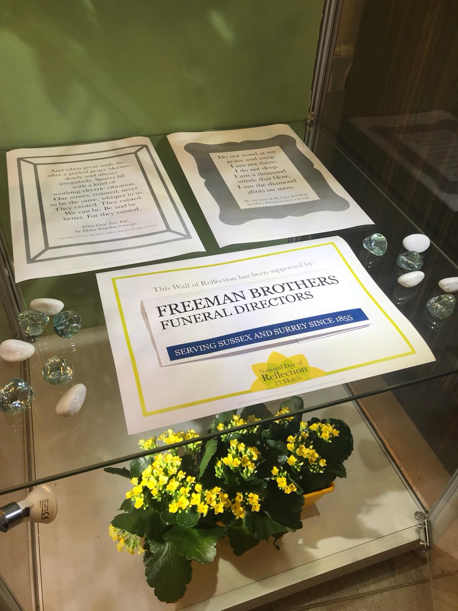 FBCrawley's tweet photo. Have you seen our display at @CrawleyMuseum yet? It marks @mariecurieuk's #NationalDayOfReflection, remembering the life-changing impact of the #CovidPandemic. If you'd like to share a feeling, memory or even a drawing, worksheets are available from reception. #WallOfReflection https://t.co/qbXhTTUrub
