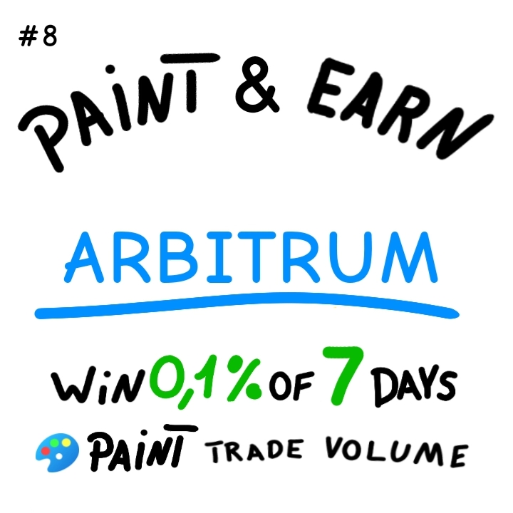 PaintLovers_art's tweet photo. UNLOCK YOUR CREATIVITY!
Take part in #PAINTandEARN #8
https://t.co/POe4Sv1YVi

1️⃣ Share in the comments your #Arbitrum art created in #paint
2️⃣ Be a 20 000 PAINT token holder
3️⃣ Retweet

👑 WINNERS: 5 people with the most likes under their #paint & 5 lucky winners selected randomly