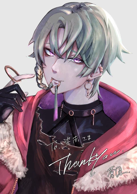 skeb描いて頂きました!昔からずっとすきだった絵描きさんに描いて頂けてハッピー!!大切にします 
