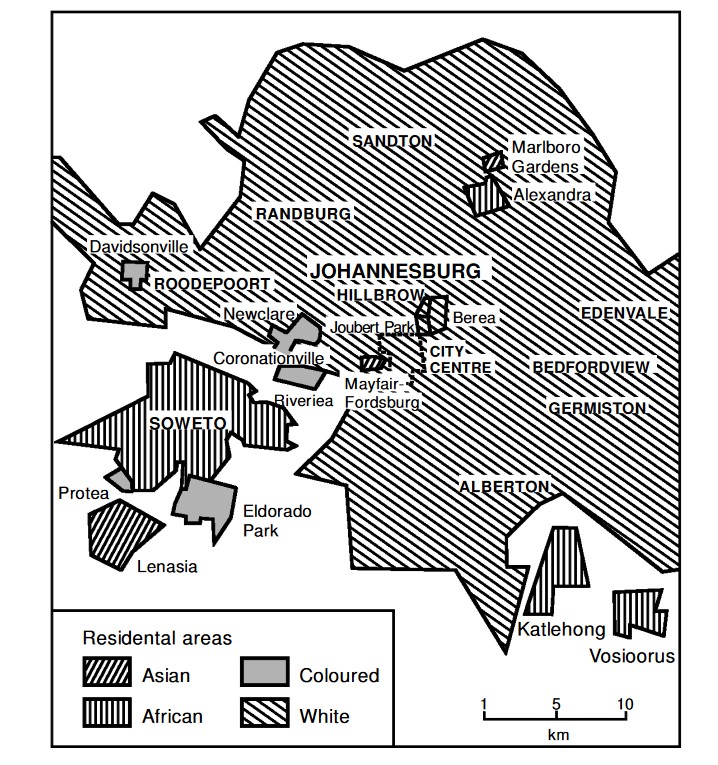 Even if you know the history, the sheer extent of Johannesburg that was reserved for whites under the 1950 Group Areas Act is astonishing.