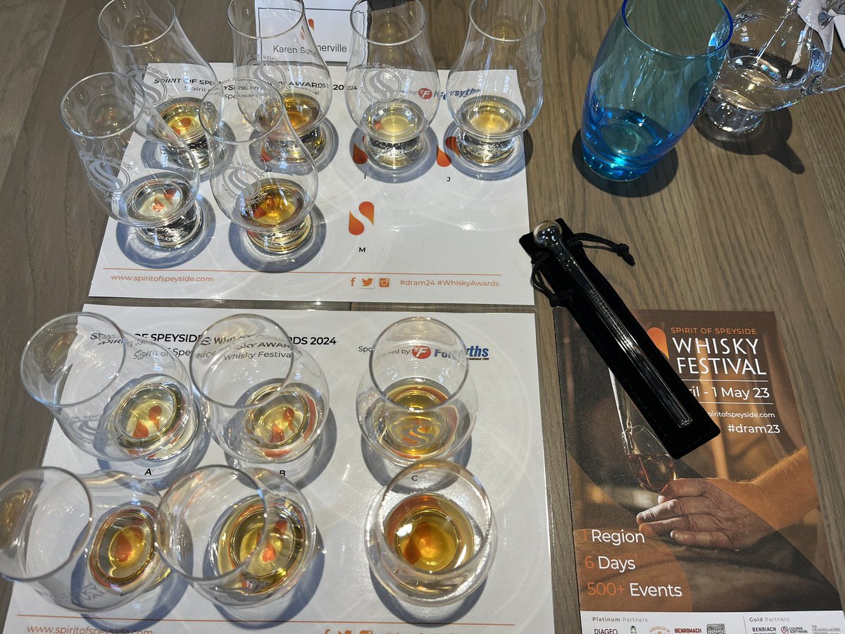 glassqueen99's tweet photo. This can only mean one thing #judgingtime #dram24 @spirit_speyside https://t.co/Km5Qx0d6EH