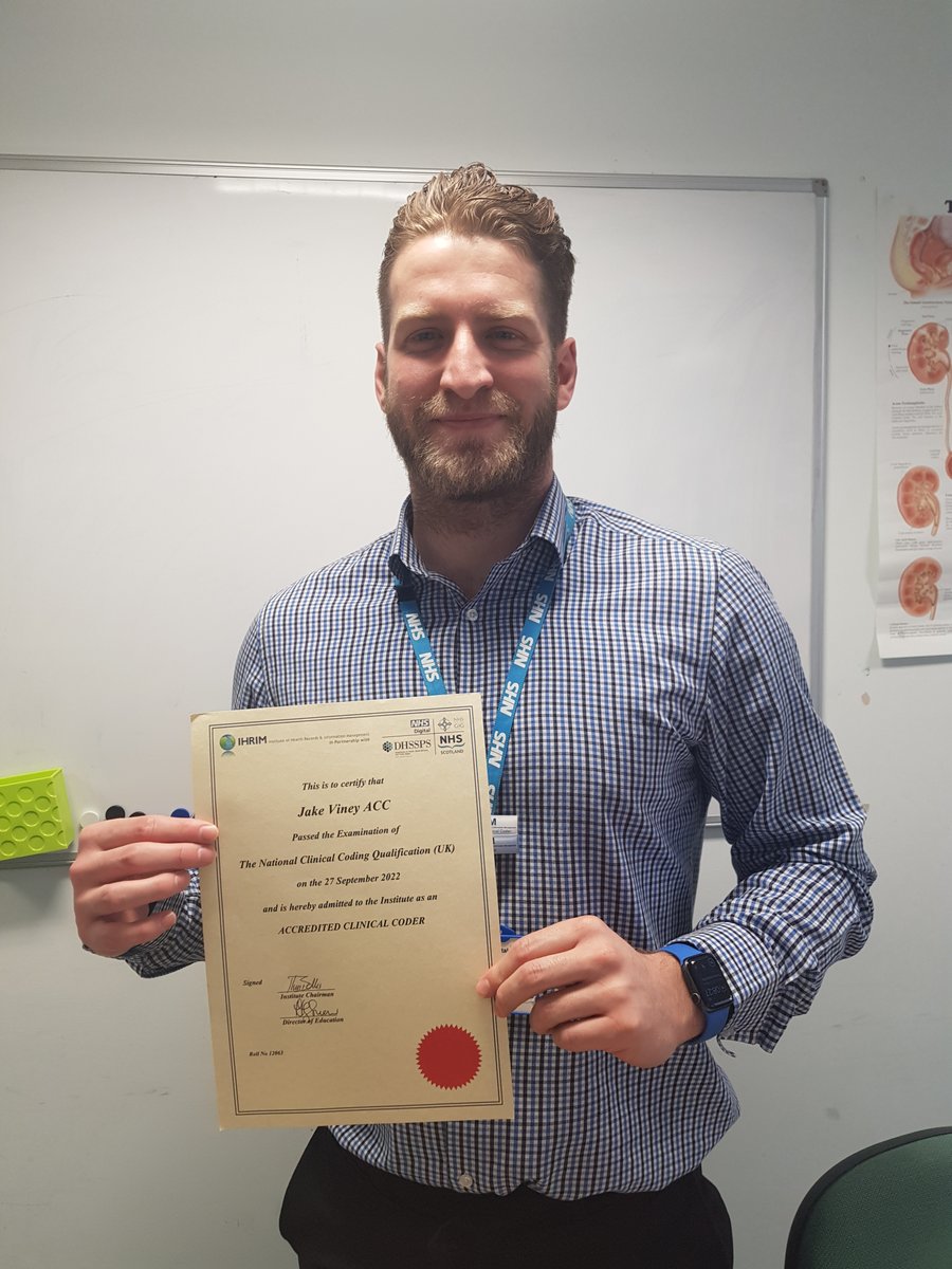 SFT_CodingTeam (@sft_codingteam) on Twitter photo Our newest Accredited Clinical Coder has received his certificate from the September 2022 exam! Welcome to the club, Jake Viney! <a href="/viney_20/">Jake Viney</a> #NCCQ #ClinicalCoding #ACC Our newest Accredited Clinical Coder has received his certificate from the September 2022 exam! Welcome to the club, Jake Viney! <a href="/viney_20/">Jake Viney</a> #NCCQ #ClinicalCoding #ACC